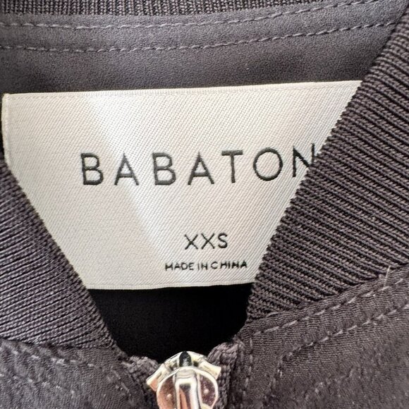 Aritzia Babaton Bomber Jacket in Black Womens Size XXS Silver Zipper - Picture 5 of 11
